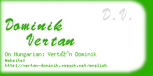 dominik vertan business card